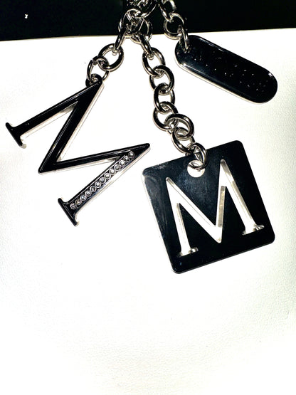 Silver "M" Keychain Gold